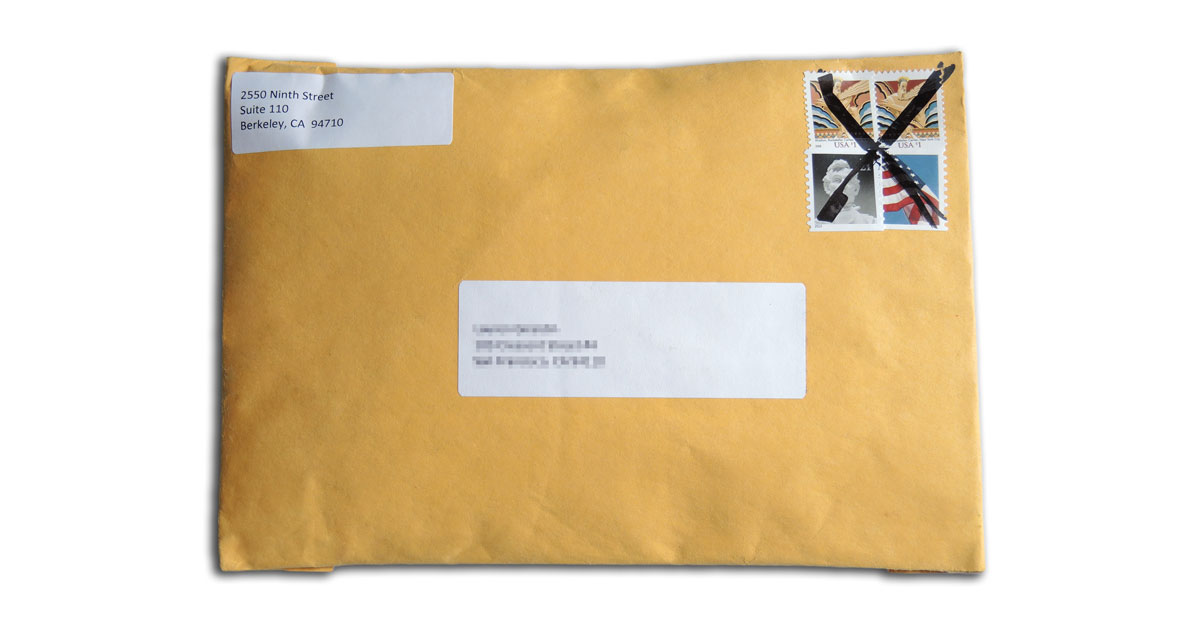 Photo of the CAP Envelope