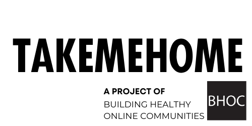 Logo for TakeMeHome.org Building Healthy Online Communities