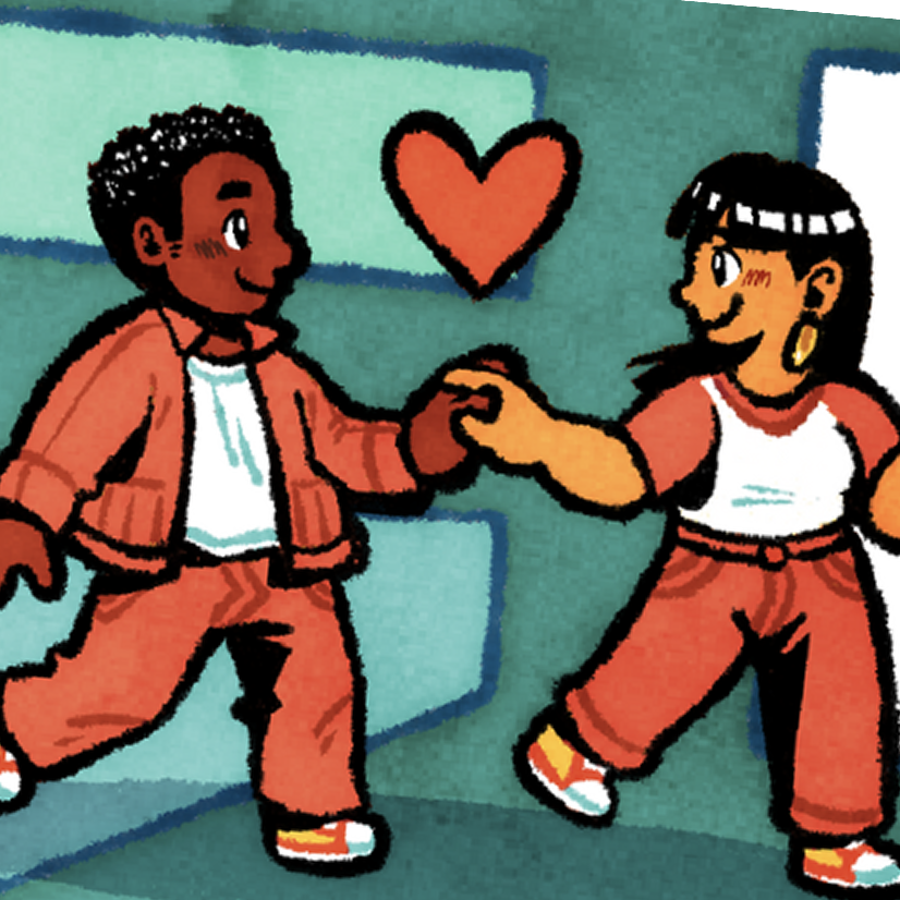two people holding hands