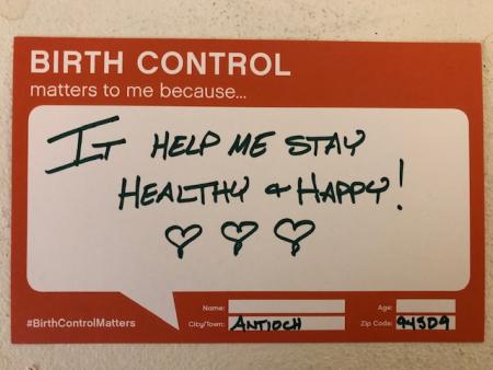 Birth control matters to me because it helps me stay healthy and happy!