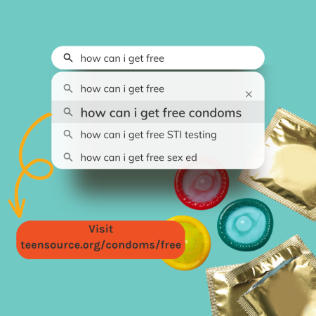 Image promoting the CAP program for teens interested in free condoms